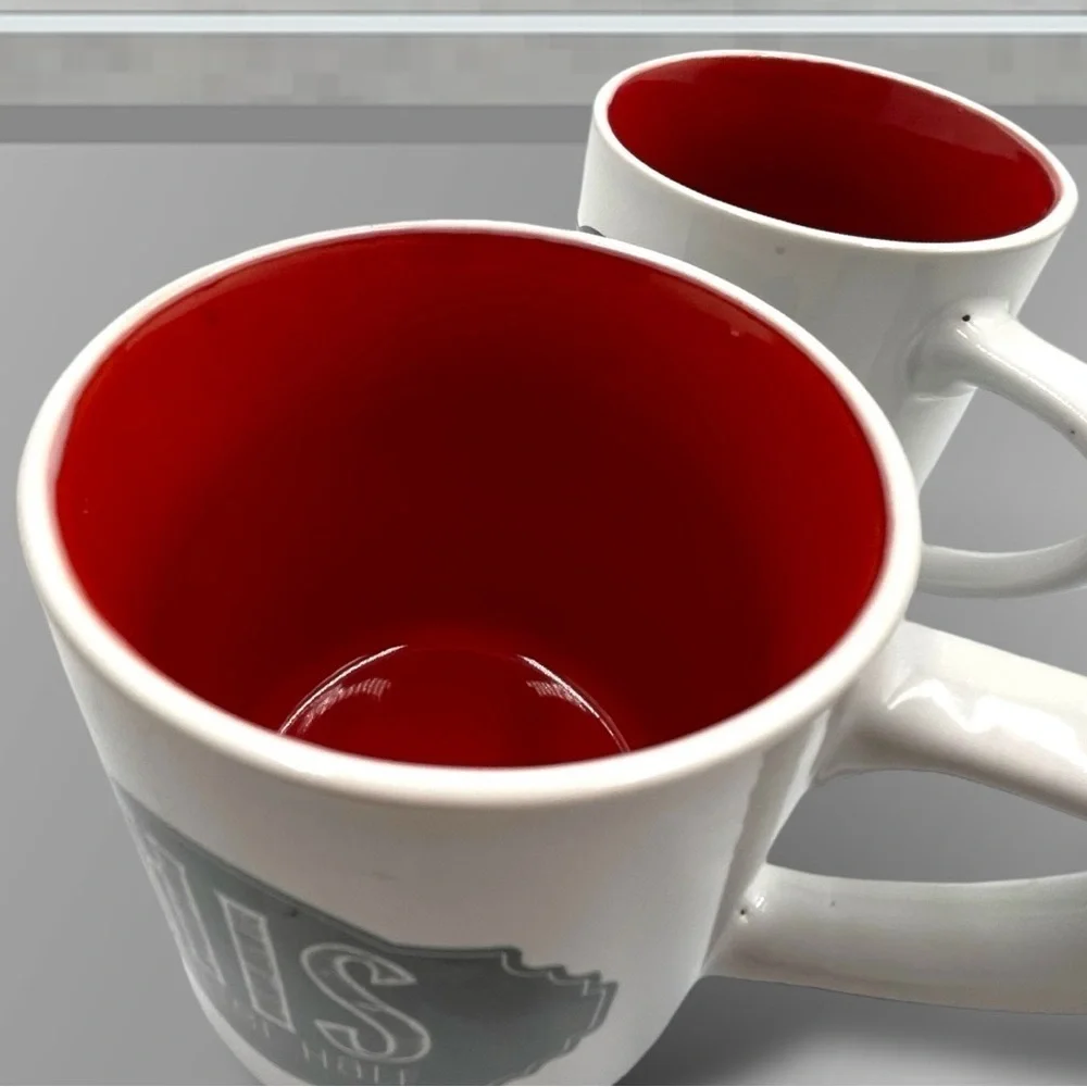 Pier 1 Imports His and Her Better Half 12 Oz Tea / Coffee Mug Set of 2